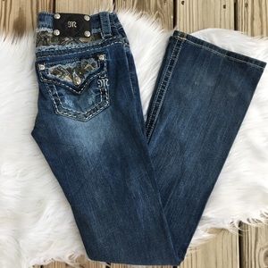 Miss Me Camo Signature Boot Distressed Denim Jeans